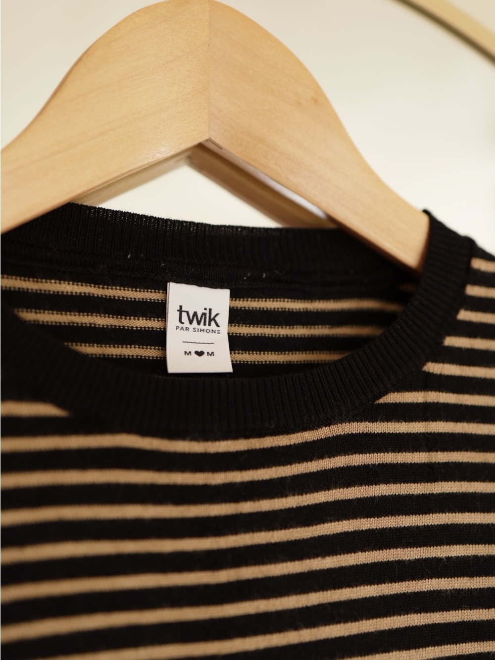 Striped Crewneck Sweater - Navy & Tan - Picture 2 of 6